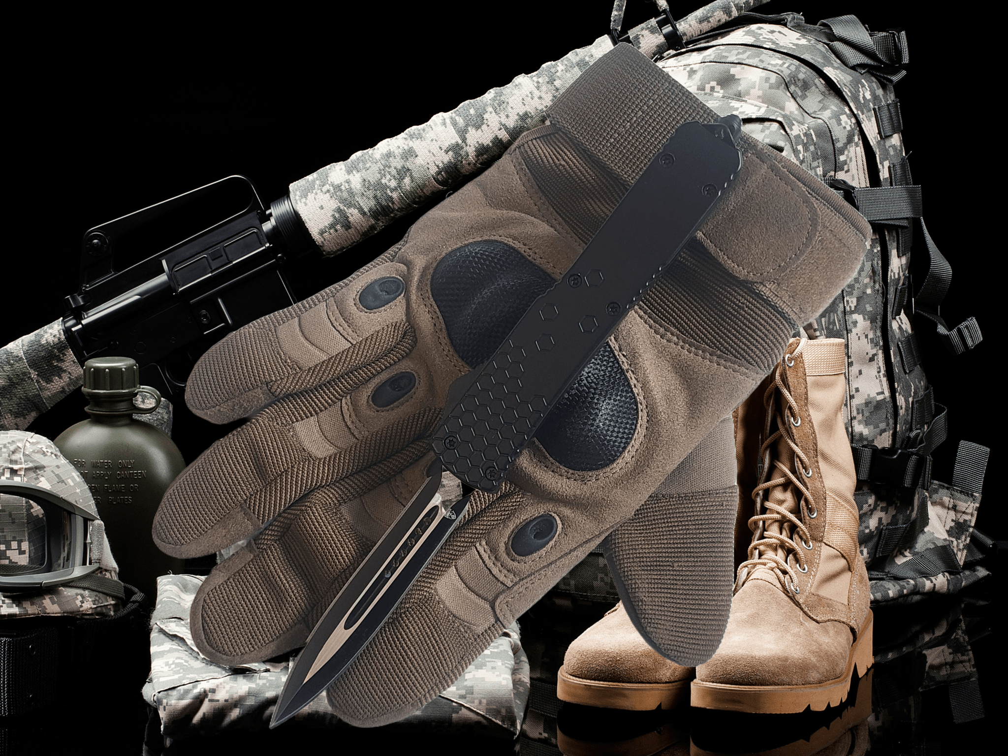 Venom Hex Force OTF Knife - Black (Double Edge 3.25").