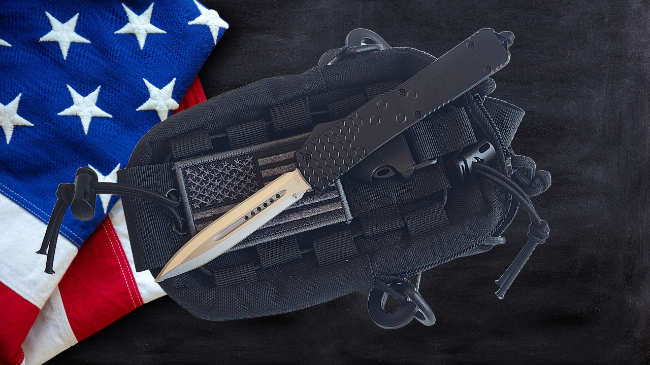 Venom Hex Force OTF Knife - Black (Satin Double Edge 3.25").