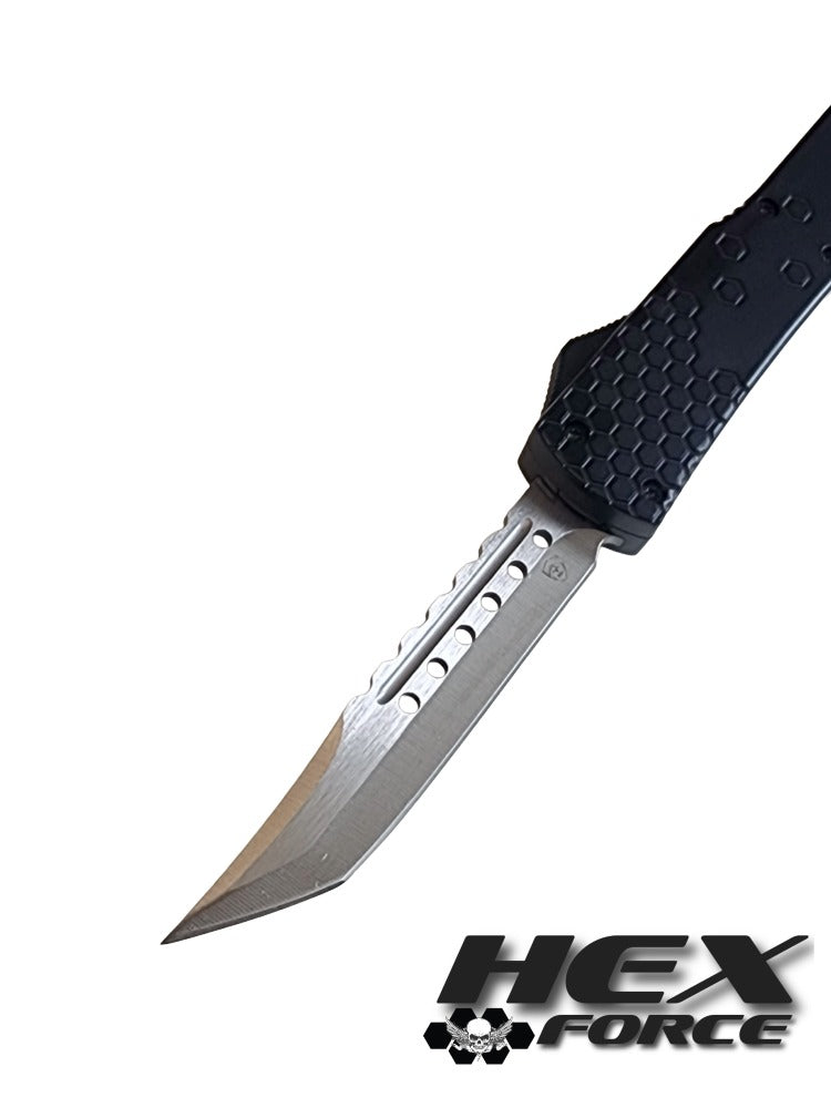 Venom Hex Force OTF Knife - Black (Satin Spartan 3.25")