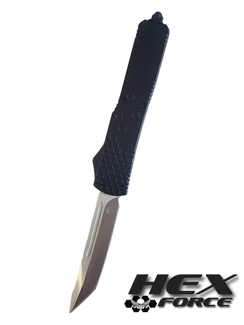 Venom Hex Force OTF Knife - Black (Satin Tanto 3.25")