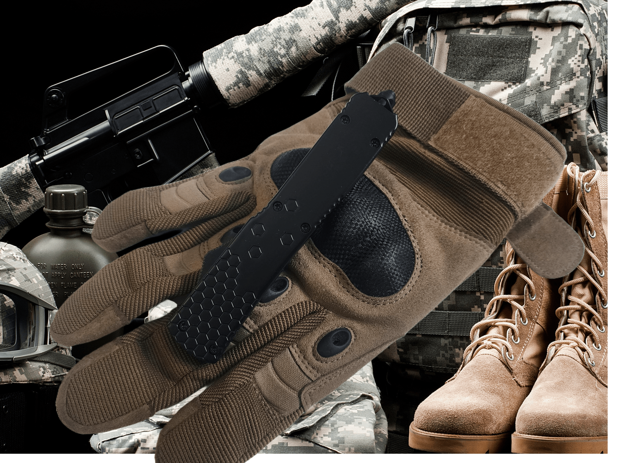 Venom Hex Force OTF Knife - Black (Satin Tanto 3.25").