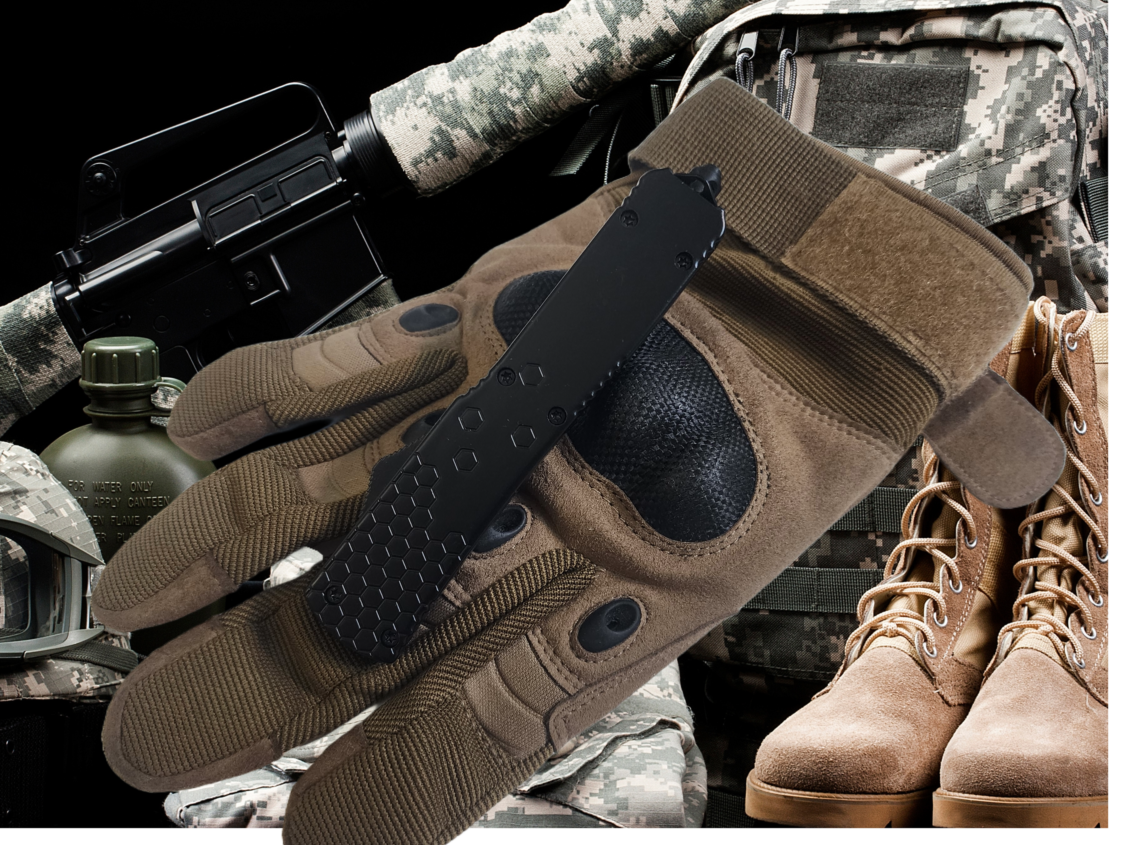 Venom Hex Force OTF Knife - Black (Satin Tanto 3.25").