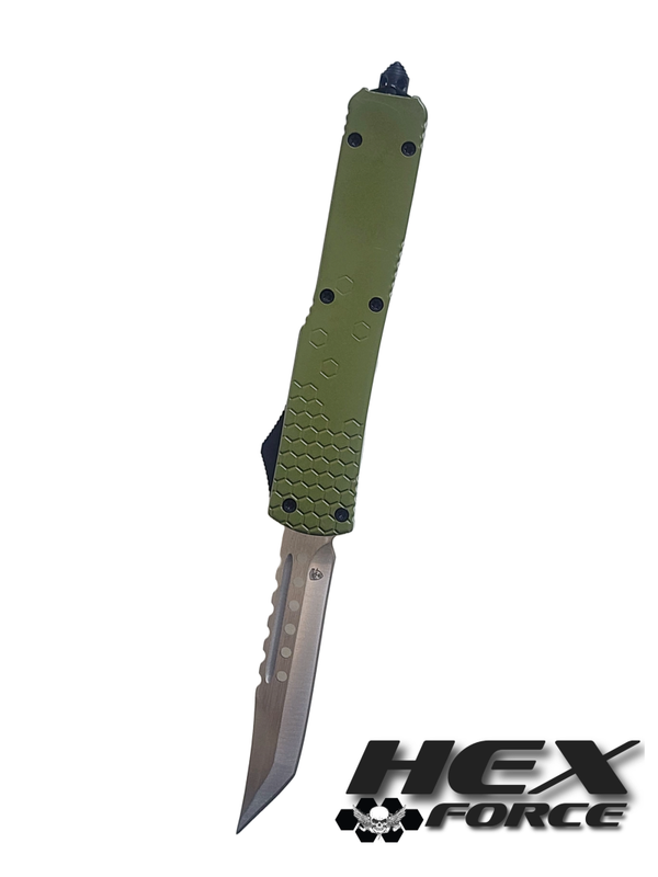 Venom Hex Force OTF Knife - OD Green (Satin Spartan 3.25")