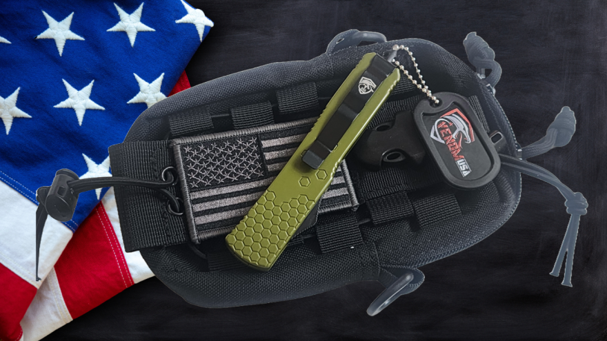 Venom Hex Force OTF Knife - OD Green (Satin Spartan 3.25").