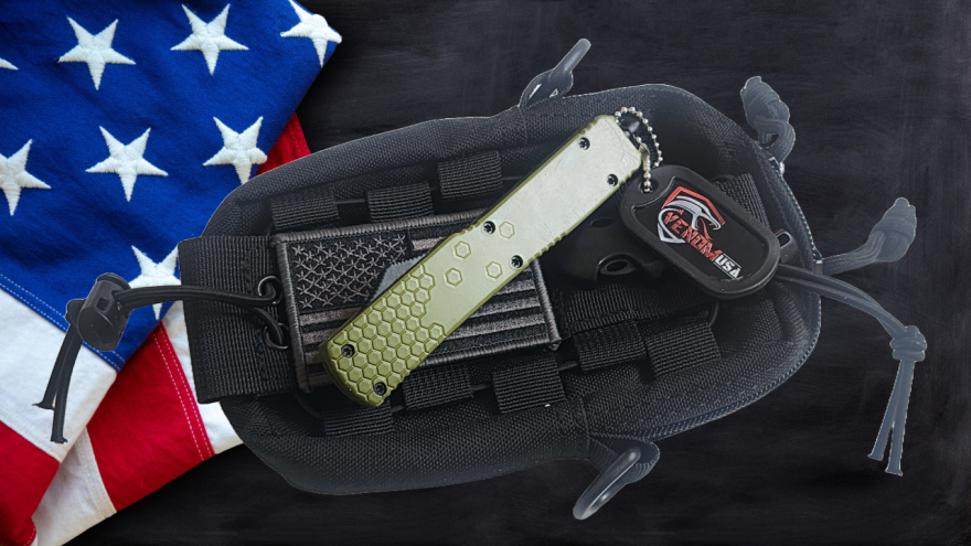Venom Hex Force OTF Knife - OD Green (Satin Spartan 3.25").