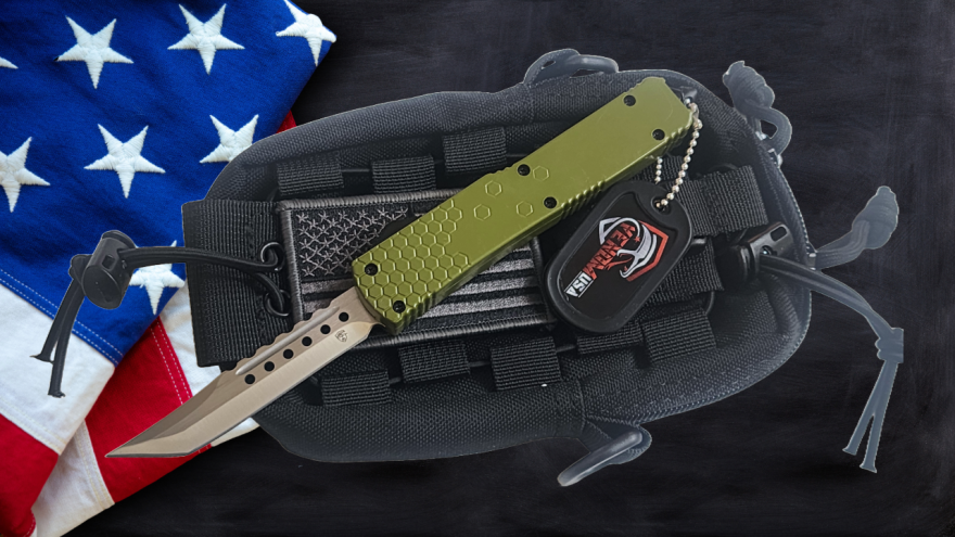 Venom Hex Force OTF Knife - OD Green (Satin Spartan 3.25").