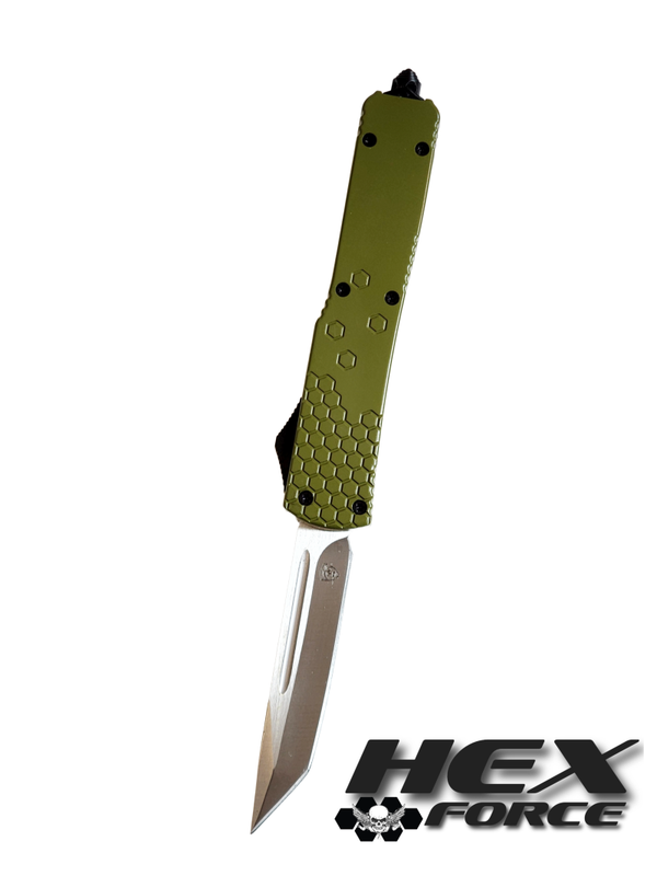 Venom Hex Force OTF Knife - OD Green (Satin Tanto 3.25")