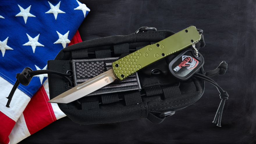 Venom Hex Force OTF Knife - OD Green (Satin Tanto 3.25").