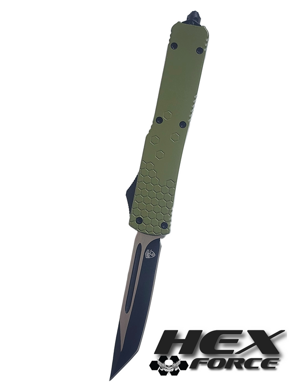 Venom Hex Force OTF Knife - OD Green (Tanto 3.25")