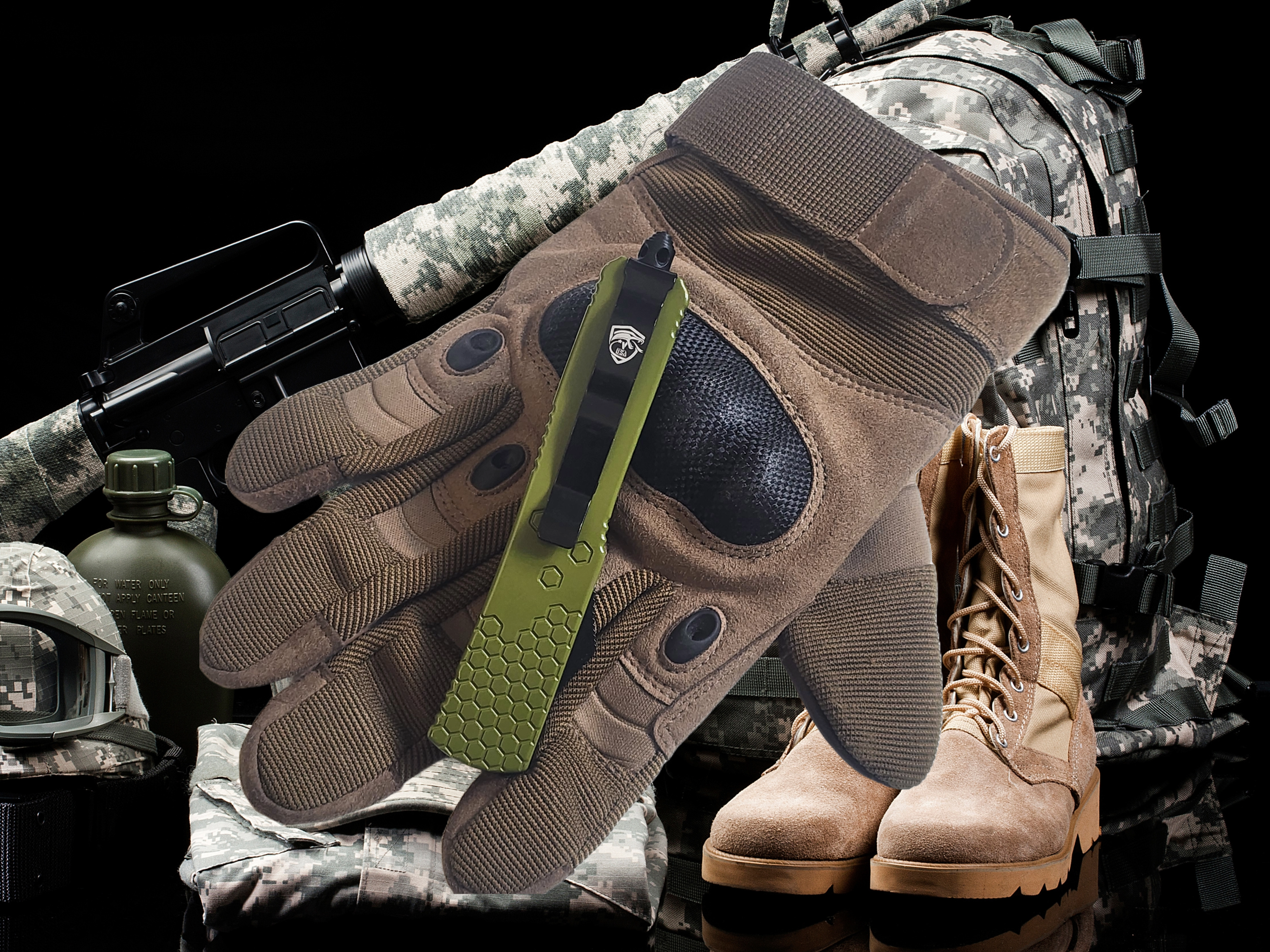 Venom Hex Force OTF Knife - OD Green (Tanto 3.25").