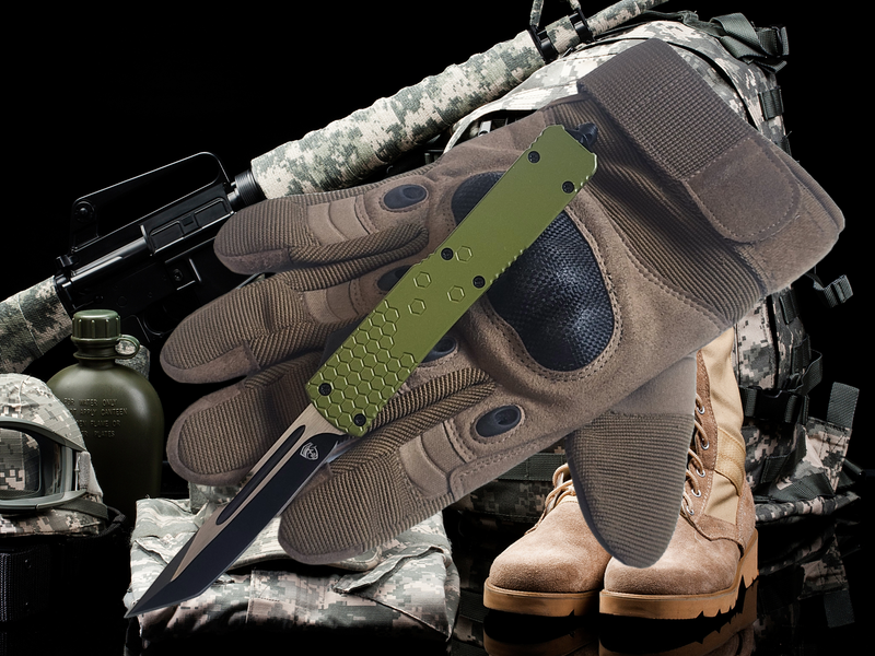 Venom Hex Force OTF Knife - OD Green (Tanto 3.25").