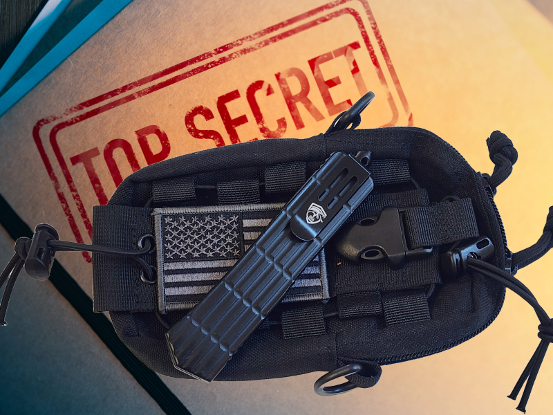 Venom OS10 OTF Automatic Knife - Black (Black Double Edge 3.25").