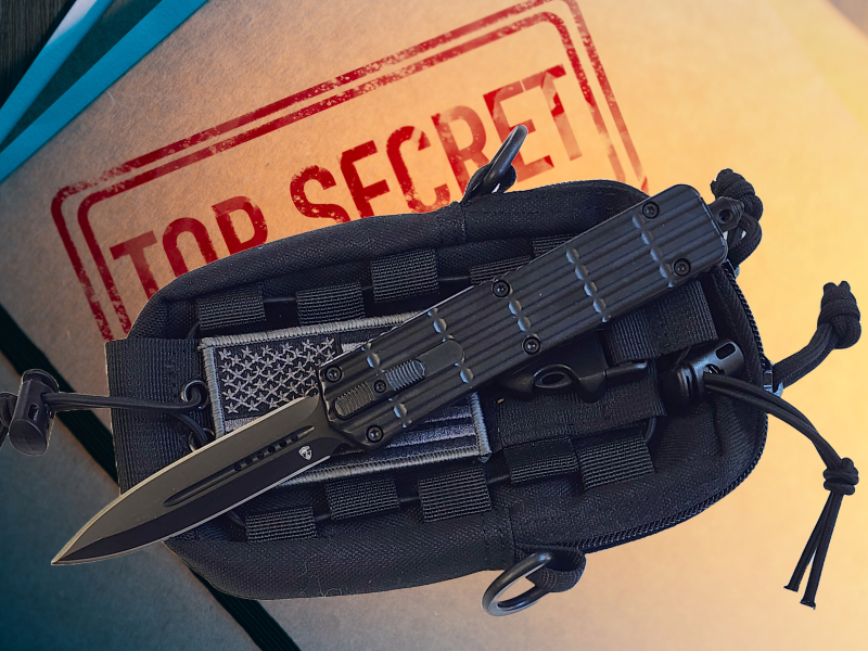 Venom OS10 OTF Automatic Knife - Black (Black Double Edge 3.25").