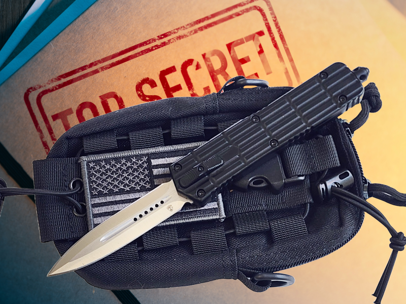 Venom OS10 OTF Automatic Knife - Black (Satin Double Edge 3.25").