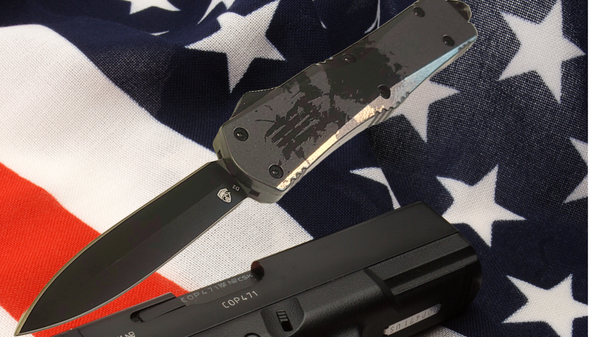 Venom Punisher 692 Combat Edition OTF Knife - Gray (Double Edge 3.40").