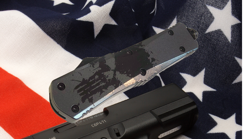Venom Punisher 692 Combat Edition OTF Knife - Gray (Double Edge 3.40").