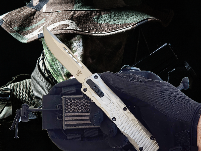 Venom Recon 3 Automatic OTF Knife - Silver (Satin Drop Point 3.25").