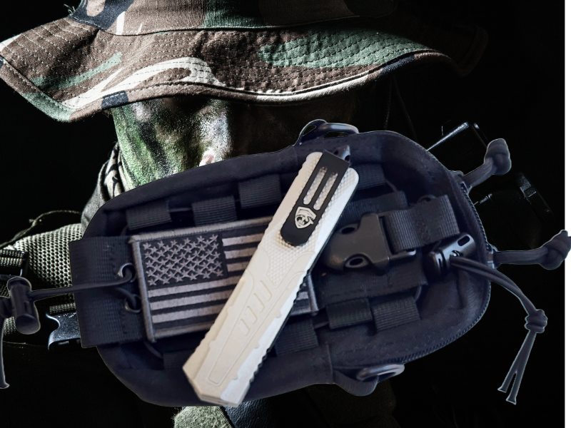 Venom Recon 3 Automatic OTF Knife - Silver (Satin Drop Point 3.25").