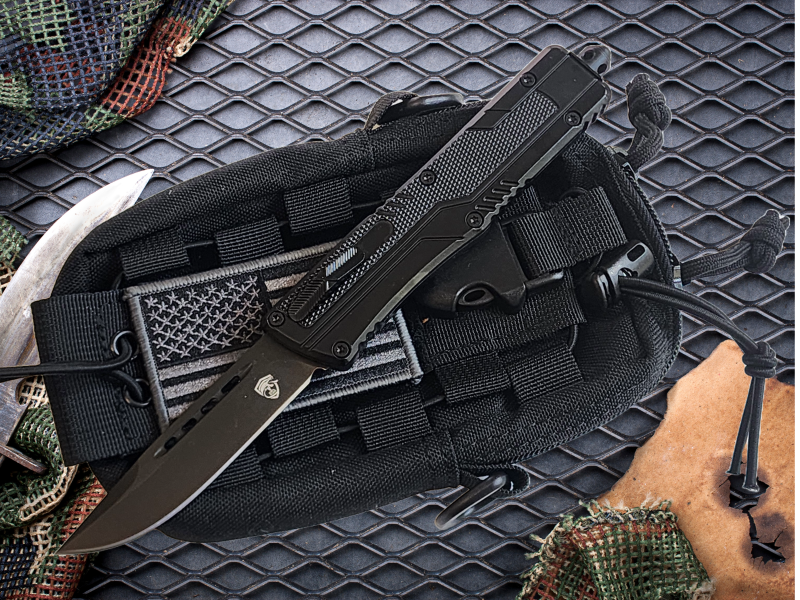 Venom S.T.A.L.K.E.R. OTF Knife - Black (Black Drop Point 3.25").