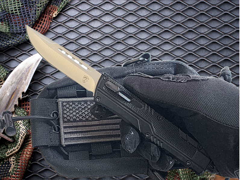 Venom S.T.A.L.K.E.R. OTF Knife - Black (Satin Drop Point 3.25")