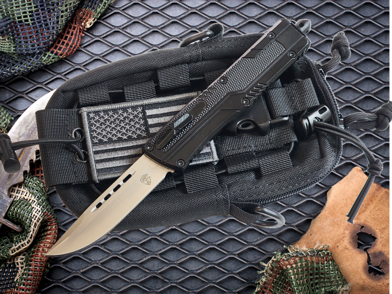 Venom S.T.A.L.K.E.R. OTF Knife - Black (Satin Drop Point 3.25")