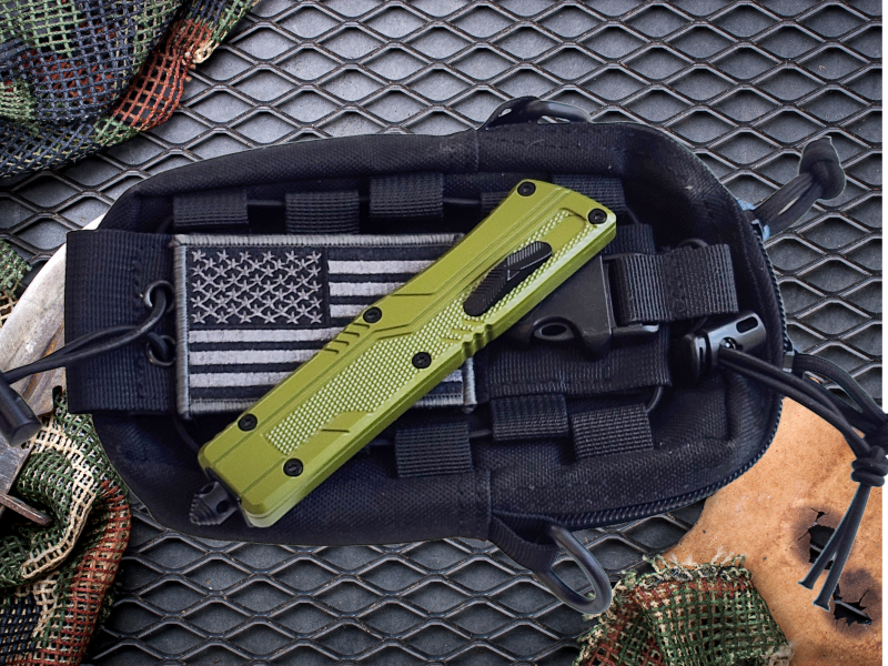 Venom S.T.A.L.K.E.R. OTF Knife - OD (Black Double Edge 3.25").