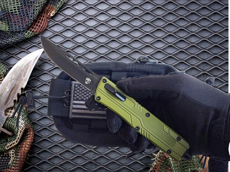 Venom S.T.A.L.K.E.R. OTF Knife - OD (Black Drop Point 3.25")
