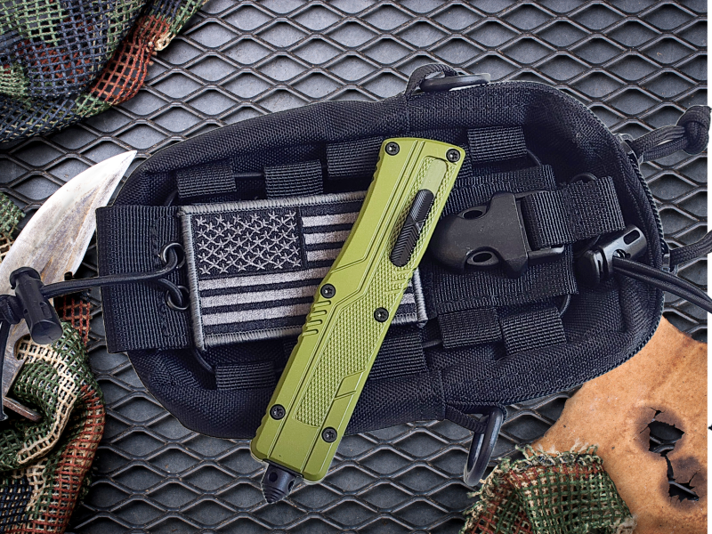 Venom S.T.A.L.K.E.R. OTF Knife - OD (Black Drop Point 3.25")