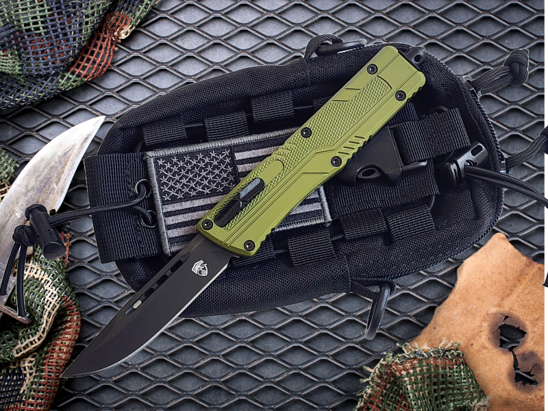 Venom S.T.A.L.K.E.R. OTF Knife - OD (Black Drop Point 3.25")