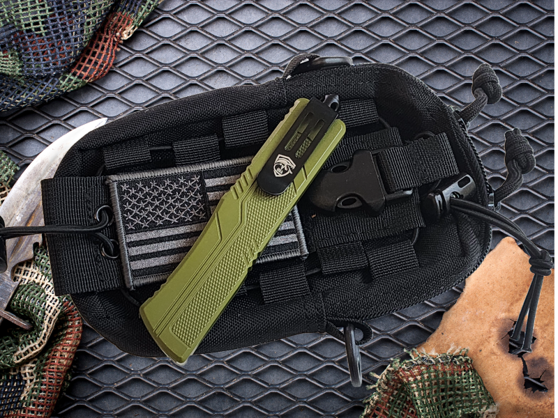 Venom S.T.A.L.K.E.R. OTF Knife - OD (Satin Double Edge 3.25").