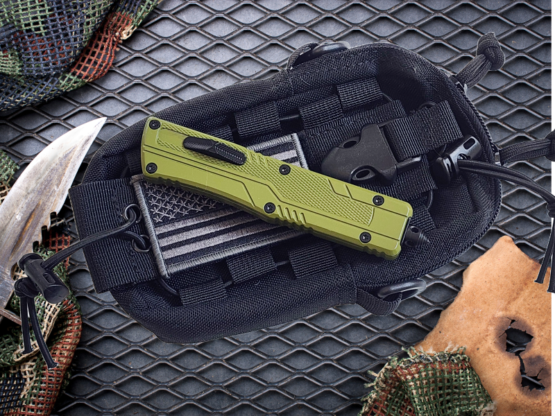 Venom S.T.A.L.K.E.R. OTF Knife - OD (Satin Drop Point 3.25").