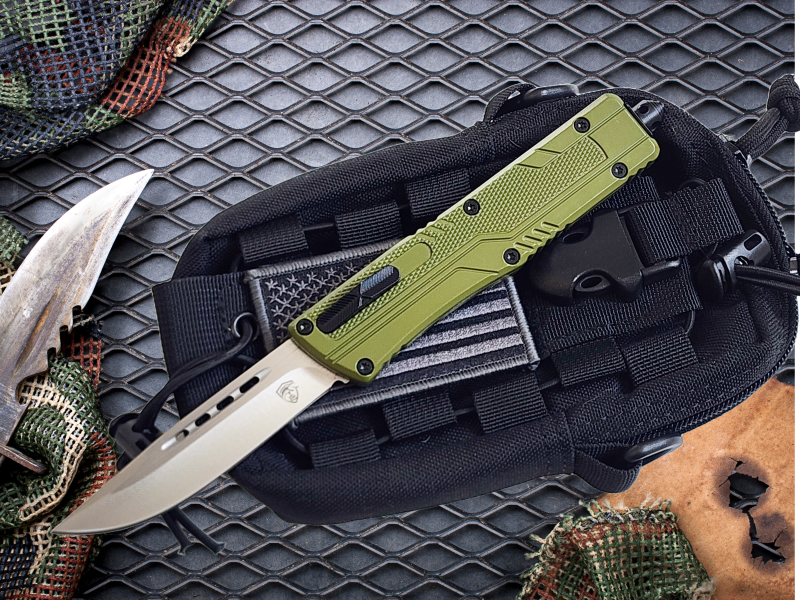 Venom S.T.A.L.K.E.R. OTF Knife - OD (Satin Drop Point 3.25")