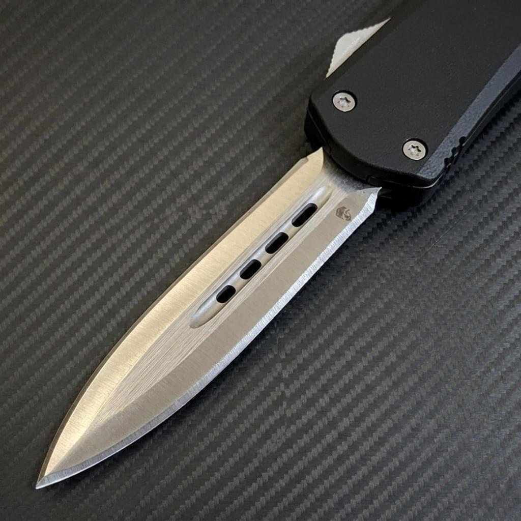 Venom S1 Delta D/A Automatic OTF Knife in Satin DE finish - luxury blend of precision, durability, and elegance