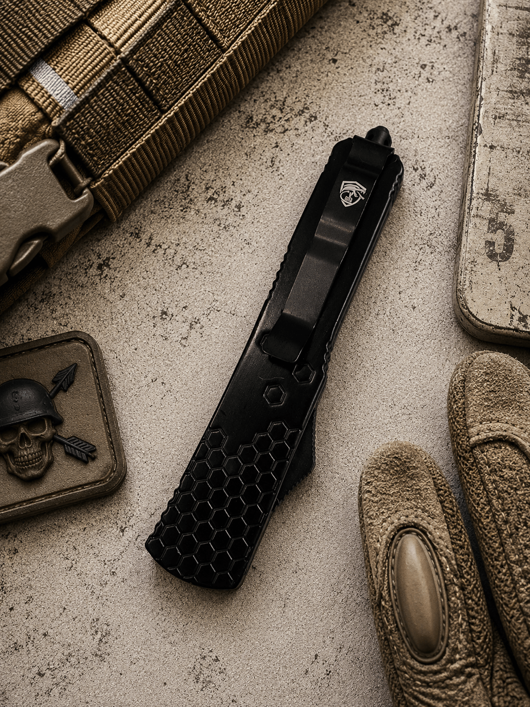 Venom USA™ HEX Force OTF Automatic Knife – Black (3.25 Black DE)