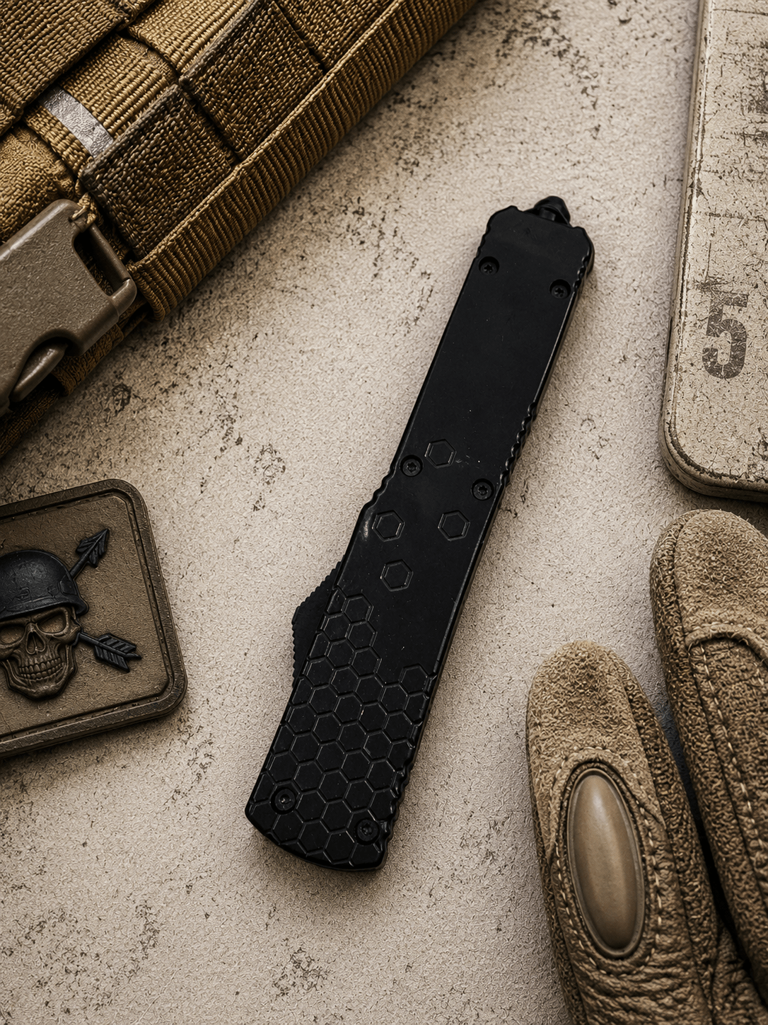 Venom USA™ HEX Force OTF Automatic Knife – Black (3.25 Black DE)