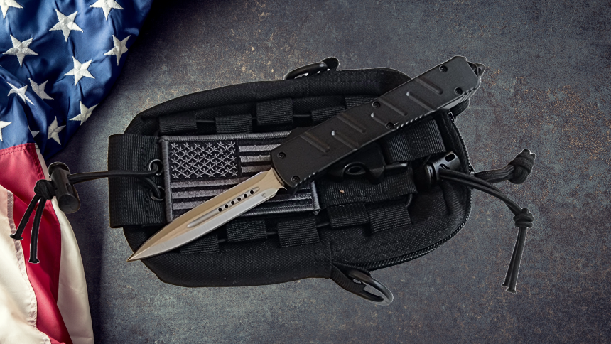 Venom X3 Nighthawk Automatic OTF Knife - Black (Satin Double Edge 3.25").