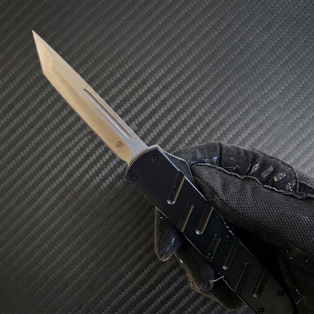 Venom X3 Nighthawk Automatic OTF Knife - Black (Satin Tanto 3.25")