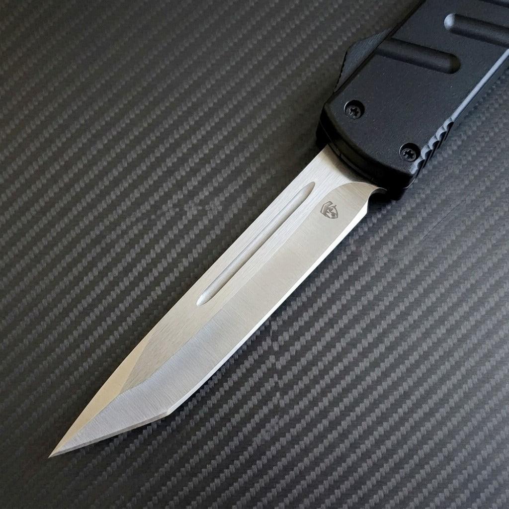 Venom X3 Nighthawk Automatic OTF Knife - Black (Satin Tanto 3.25") - Southern Sporting Goods LLC