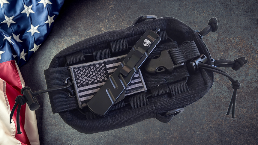 Venom X3 Nighthawk Automatic OTF Knife - Black (Black Double Edge 3.25").