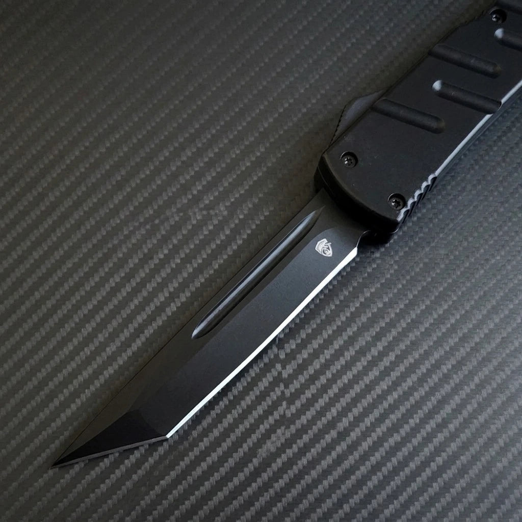Venom X3 Nighthawk D/A Auto OTF Knife - Black (Black Tanto)