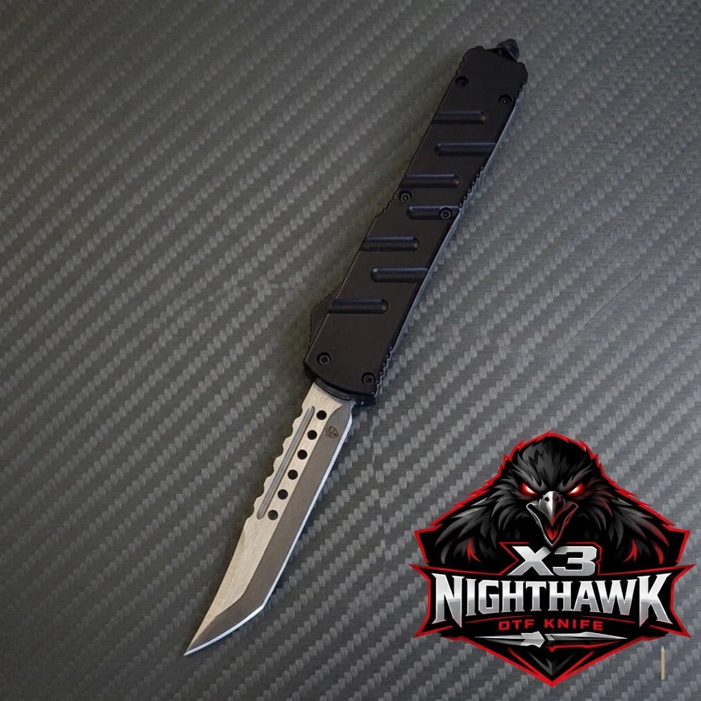 Venom X3 Nighthawk D A Auto OTF Knife Black Satin Spartan Venom X3 Nighthawk D A Auto OTF Knife Black Satin Spartan