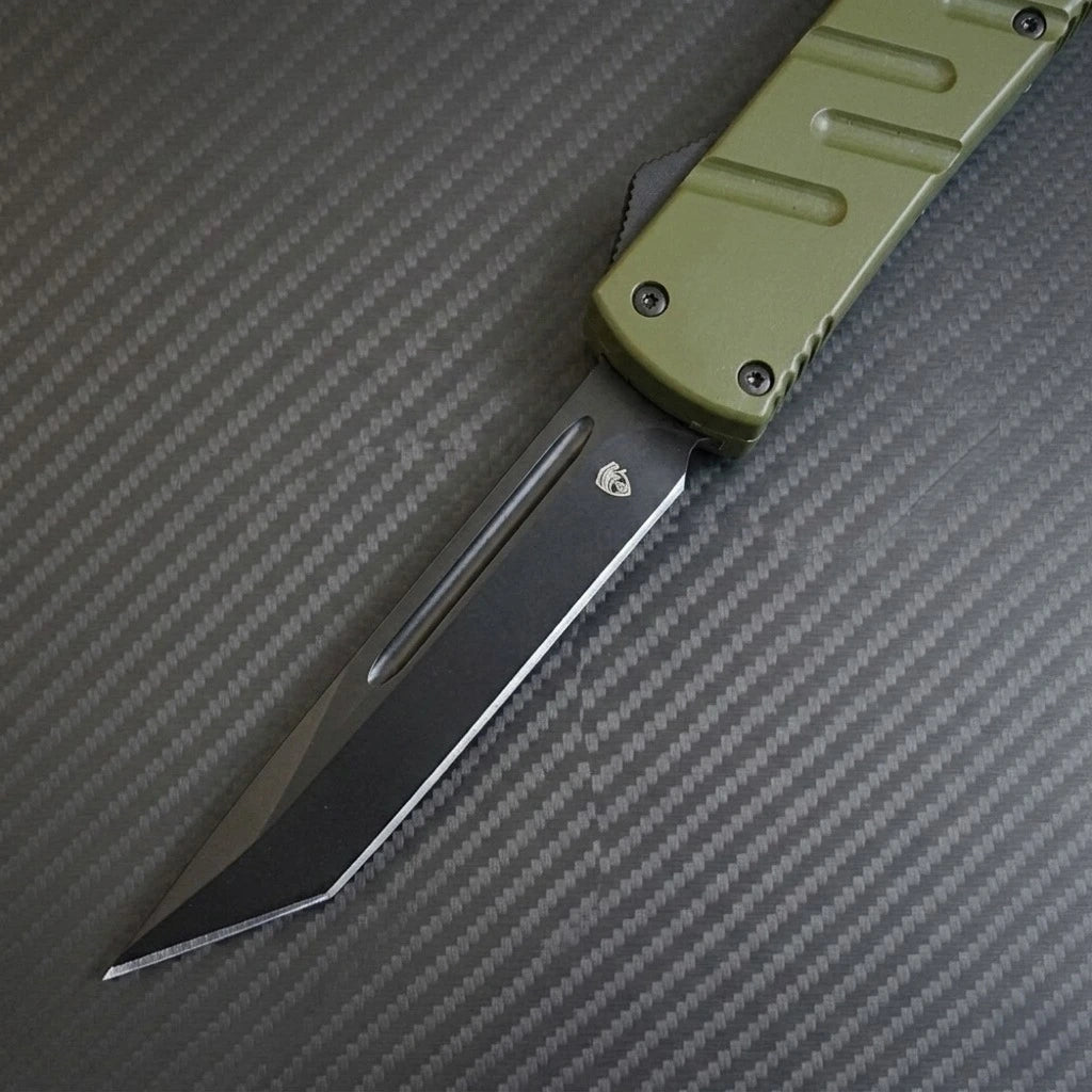 Venom X3 Nighthawk D/A Auto OTF Knife - OD (Black Tanto)