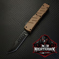 Venom X3 Nighthawk D/A Auto OTF Knife - Tan (Black Spartan)