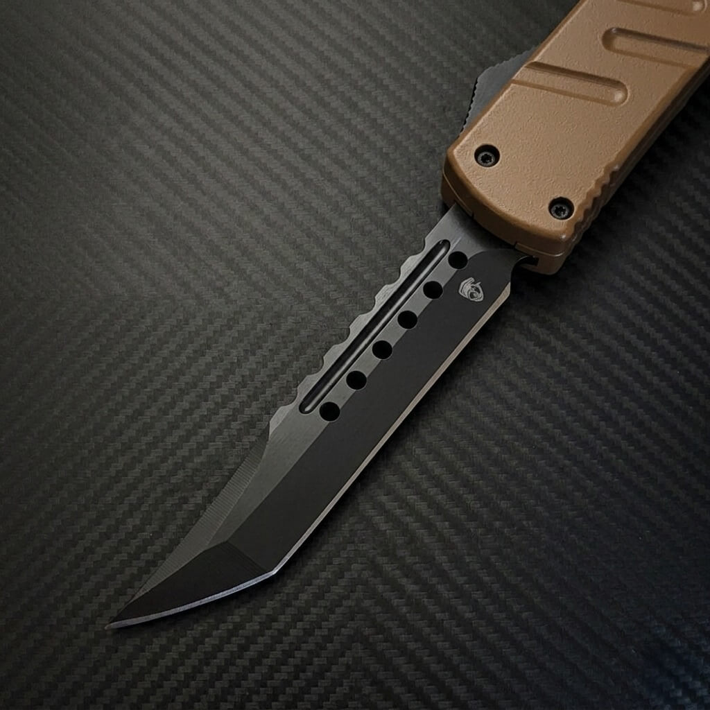 Venom X3 Nighthawk D/A Auto OTF Knife - Tan (Black Spartan)