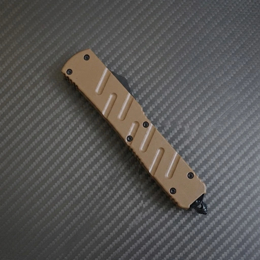 Venom X3 Nighthawk DA Auto OTF Knife - Tan (Satin DP)
