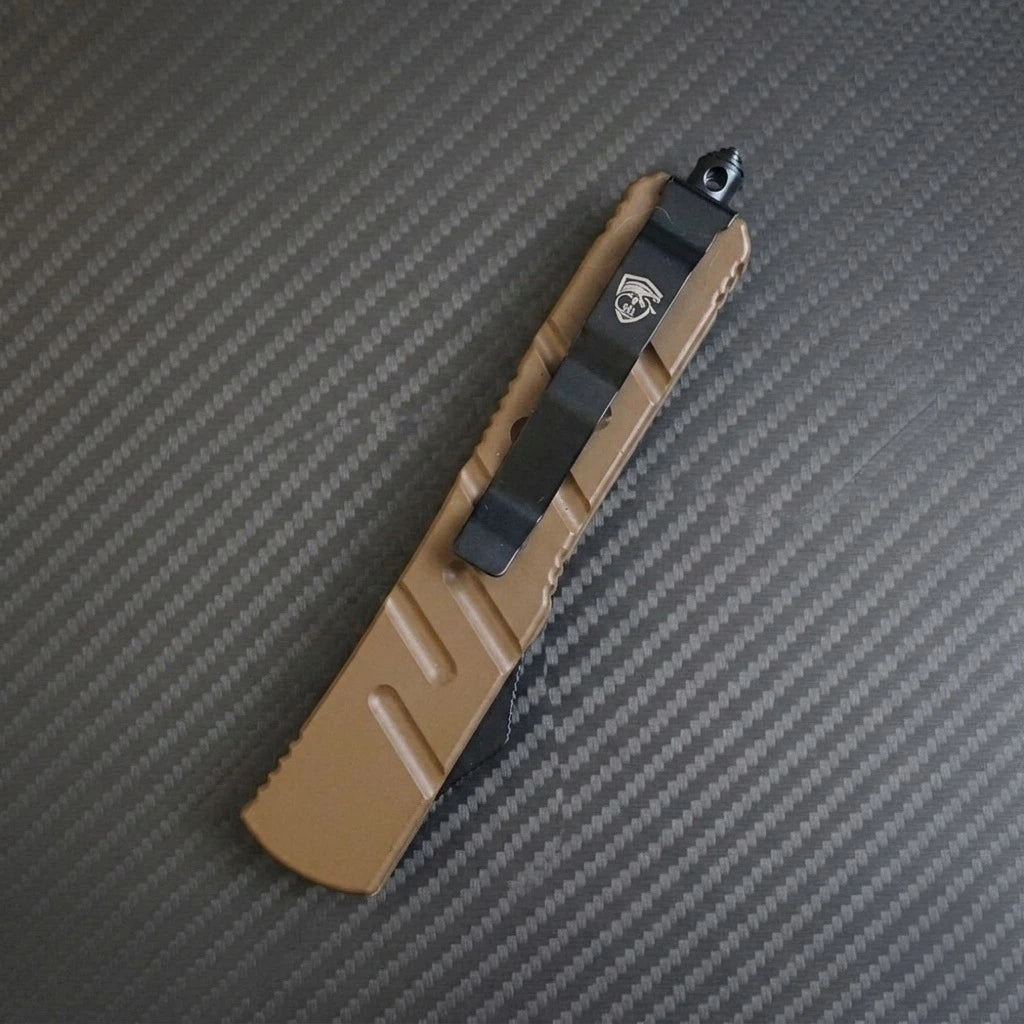 Venom X3 Nighthawk DA Auto OTF Knife - Tan (Satin DP)