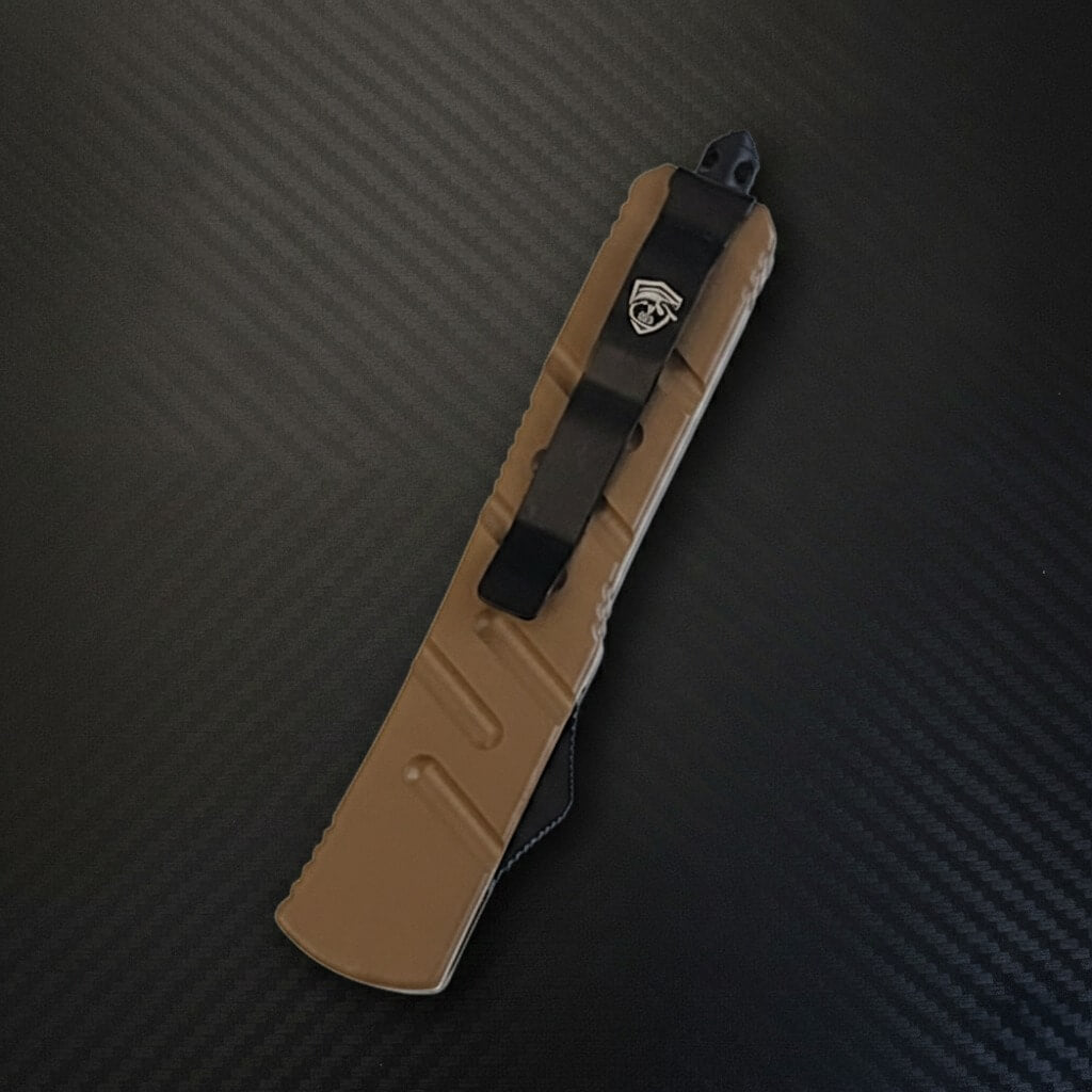 Venom X3 Nighthawk D/A Auto OTF Knife - Tan (Satin Tanto)