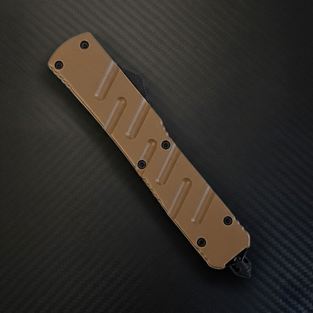 Venom X3 Nighthawk D/A Auto OTF Knife - Tan (Satin Tanto)