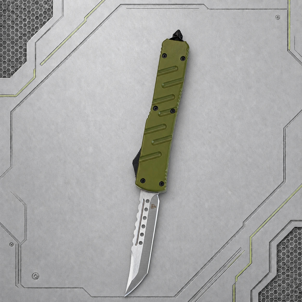Venom X3 Nighthawk Double-Action OTF Knife – OD Green, 3.25 Satin Spartan Blade