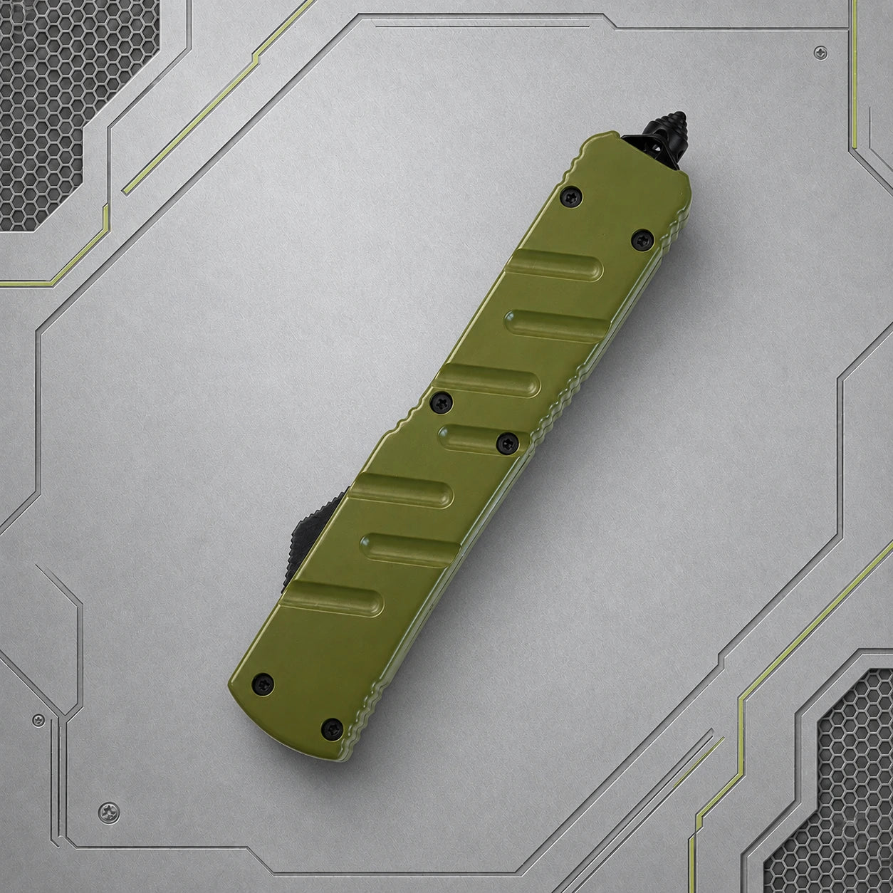Venom X3 Nighthawk OTF Knife – OD Green, Satin Double Edge 3.25